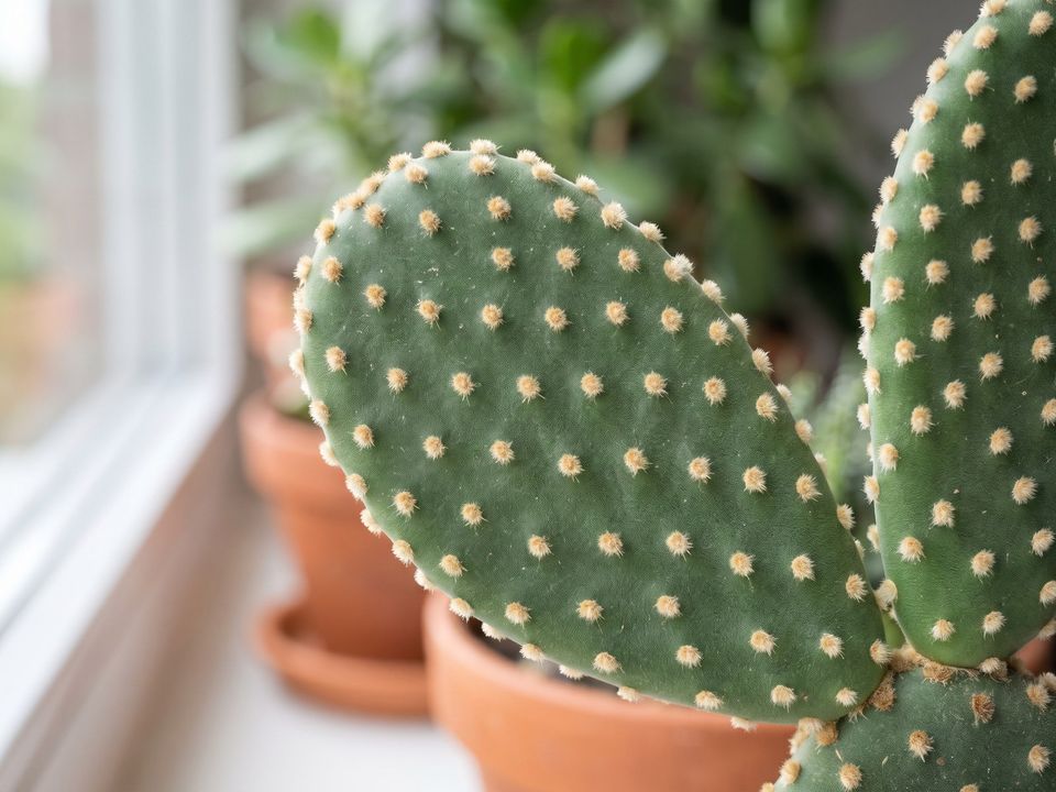 Bunny Ear Cactus, the leaf up close