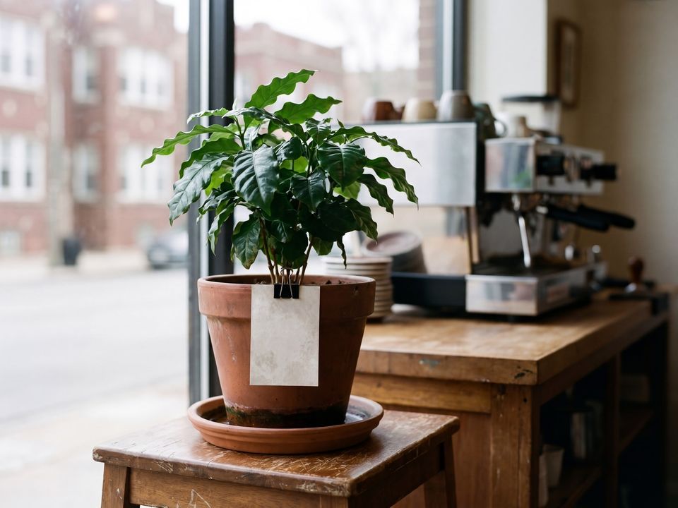 La planta de café en uno de los lugares