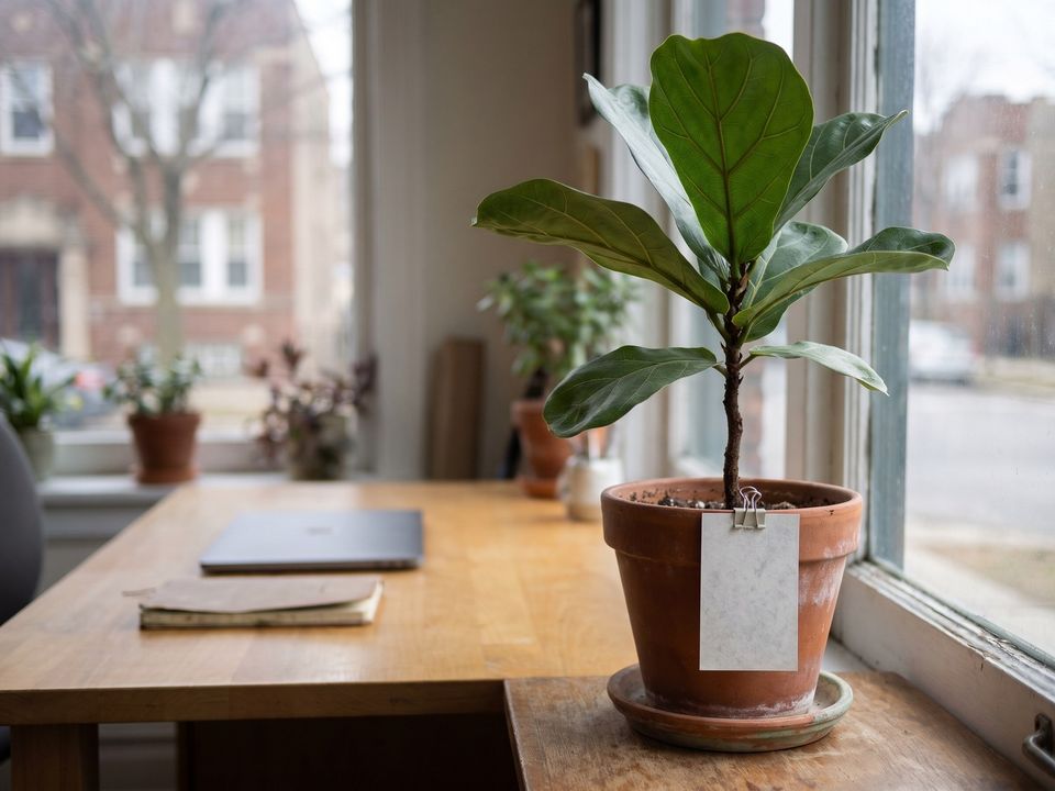 El ficus pandurata en uno de los lugares