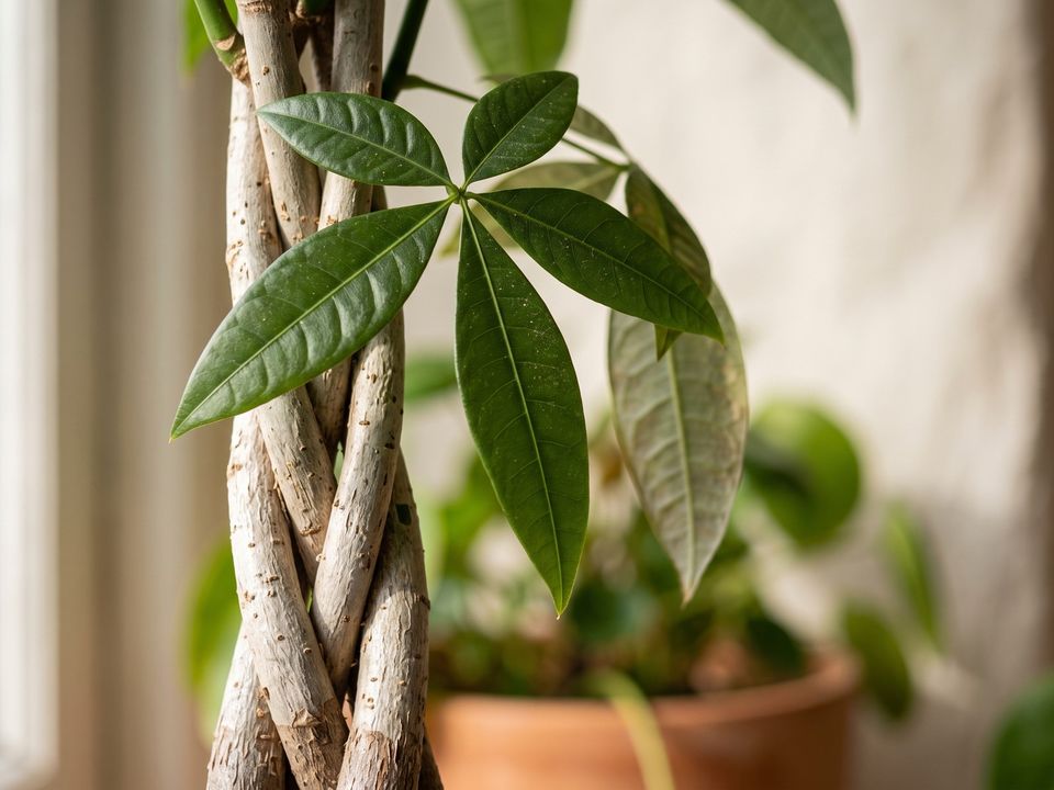 Money Tree, the leaf up close