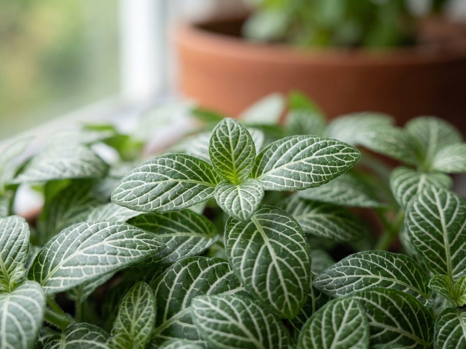 Nerve Plant, the leaf up close