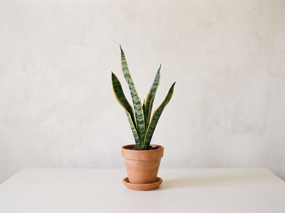 Snake Plant in a terracotta pot
