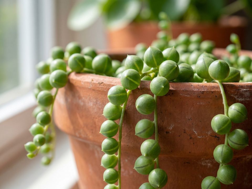 String of Pearls, the leaf up close